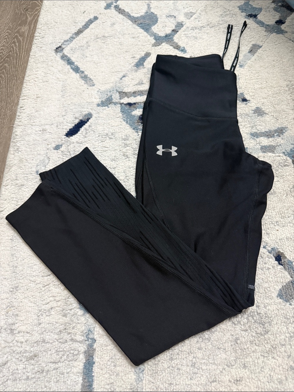 Under Armour Black Athletic Leggings with Logo